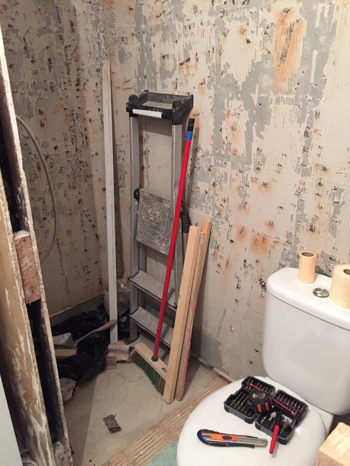 Salle d'eau — rénovation complète — avant